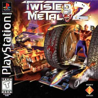 Twisted Metal 2 PS1 Official Game Box Cover Art