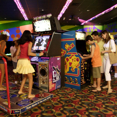 Retro Arcade Game Room Floor